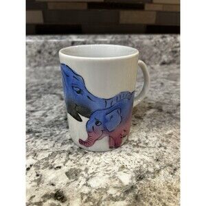 Helena Tilk Hand painted Children’s Mug Elephants Mother And Baby